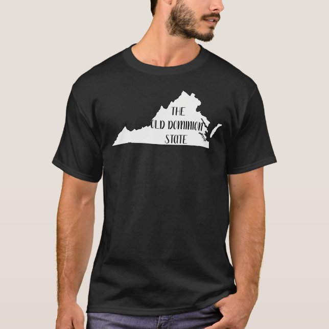 Camiseta Virginia State Outlina - El viejo estado de Domini (Anverso)
