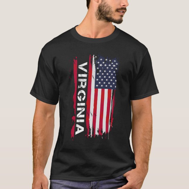 Camiseta Virginia Usa Virginia Black Small (Anverso)