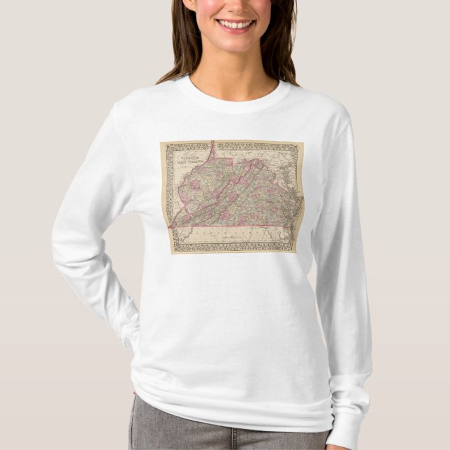 Camiseta Virginia, W Virginia (Anverso)