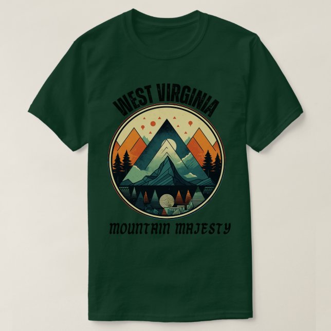 Camiseta Virginia West Virginia Mountain Majesty 3 (Diseño del anverso)