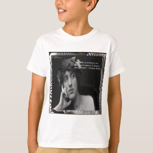 Camiseta Virginia Woolf con rayas de cebra cita de escritur