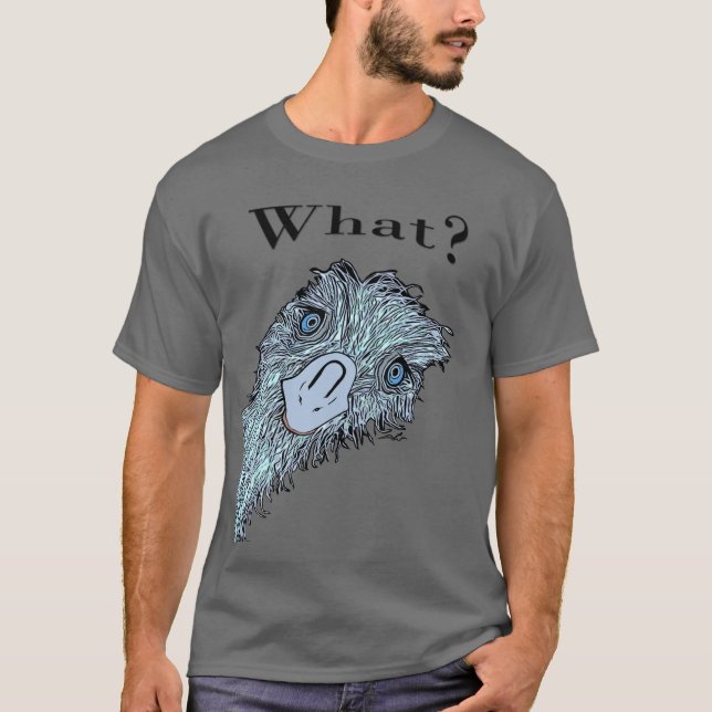Camiseta Virginia Wright Emu Face Expressive Graphic TShirt (Anverso)