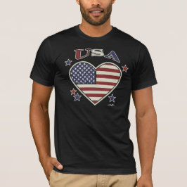 Camiseta Virginia Wright Heart Flag USA