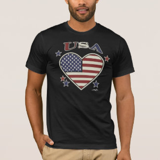 Camiseta Virginia Wright Heart Flag USA