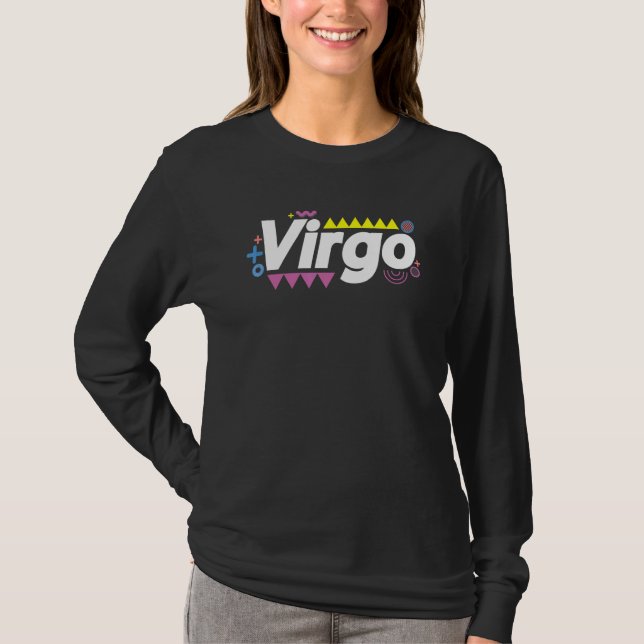 Camiseta Virgo 90s Horoscope Zodiac Sign Astrology (Anverso)