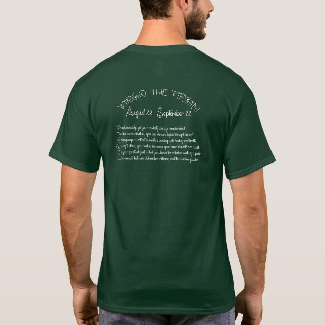Camiseta Virgo – Bosque Profundo (Reverso)