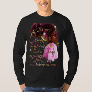 Camiseta Virgo Chica Cumpleaños Melanin Afro Reina para los