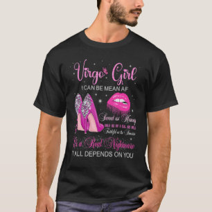 Camiseta Virgo Chica Cumpleaños Tos Altos Lips De Perforaci
