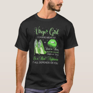 Camiseta Virgo Chica Cumpleaños Tos Altos Lips De Perforaci