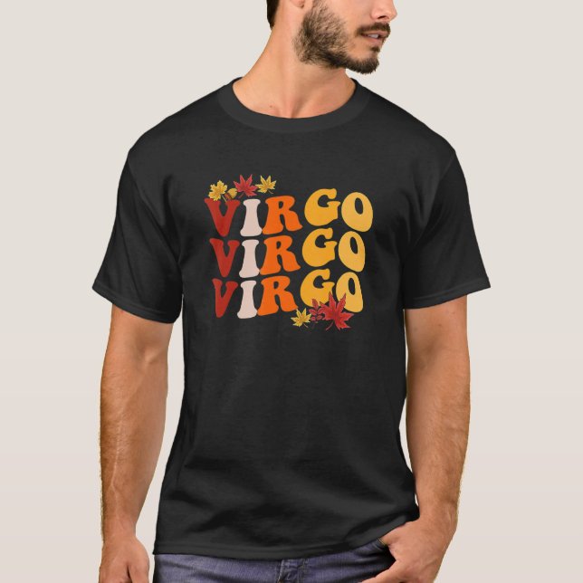 Camiseta Virgo Chica Zodiac Rótulo Astrología Caída Vibes O (Anverso)