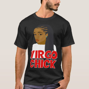 Camiseta Virgo Chick Chica afroamericano con trenzas Zodi