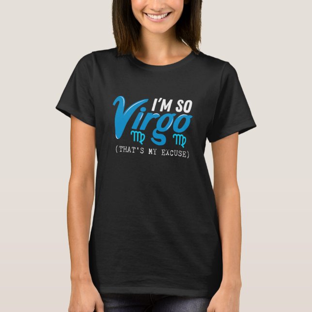 Camiseta Virgo Cumpleaños Rótulo Zodiac (Anverso)