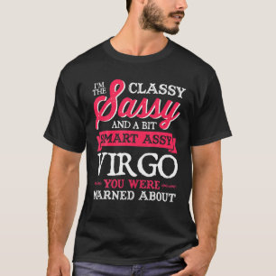 Camiseta Virgo Cumpleaños Zodiac Rótulo Clásico Sassy
