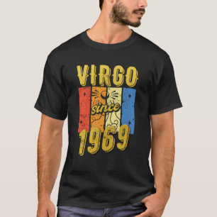 Camiseta Virgo de cumpleaños 1969 Rótulo Zodiaco