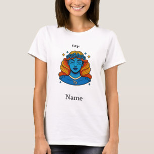 Camiseta Virgo Diosa Celestial - Arte Estético del Zodiaco