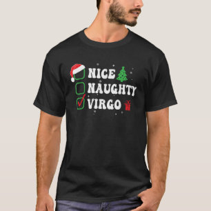 Camiseta Virgo Divertido Malo Bueno Lista De Navidad Funny