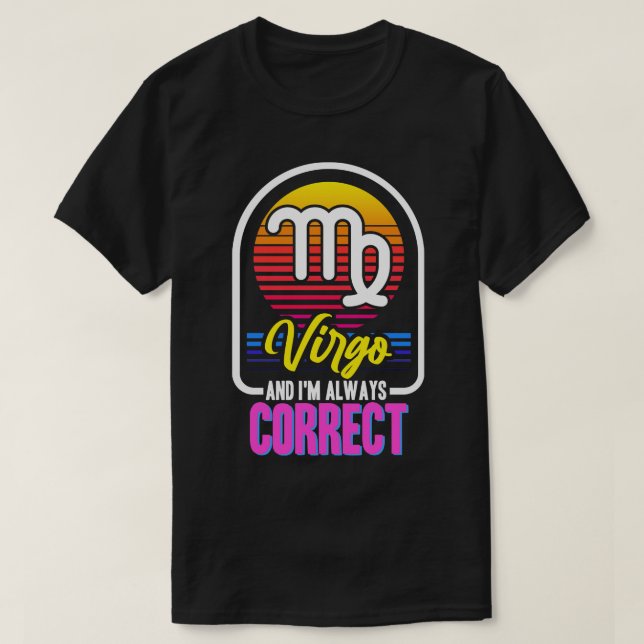 Camiseta Virgo E Im Siempre Correctos (Diseño del anverso)