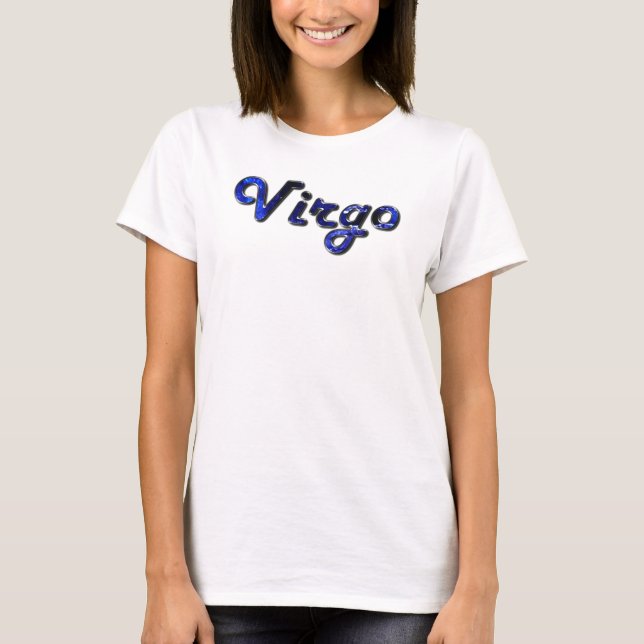Camiseta Virgo en Sapphire Gemstone (Anverso)