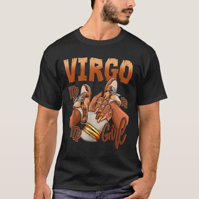 Camiseta Virgo Girl Birthday Melanin Black Woman Scute Ss C (Anverso)