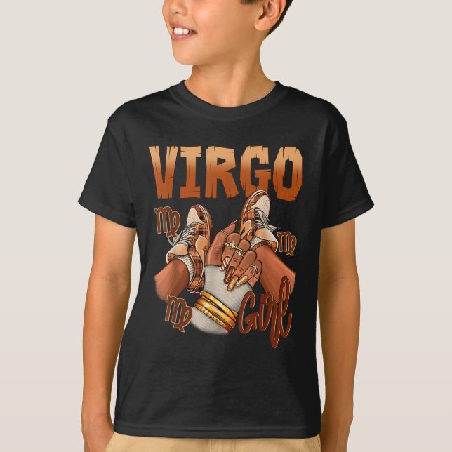 Camiseta Virgo Girl Birthday Melanin Black Woman Scute Ss C (Anverso)