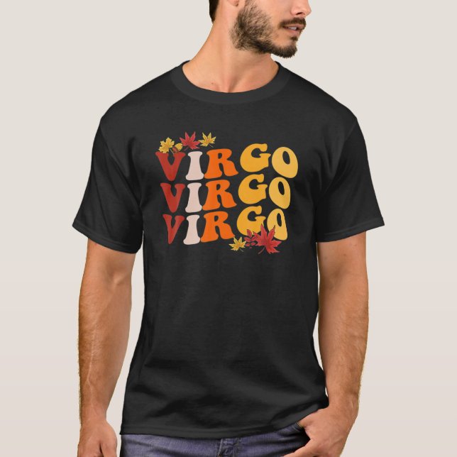 Camiseta Virgo Girl Zodiac Sign Astrology Fall Vibes Autumn (Anverso)