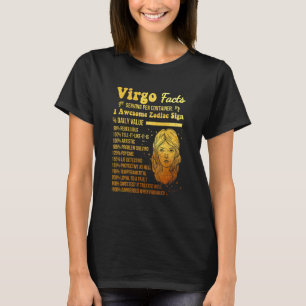 Camiseta Virgo Hechos Sorprendentes Rótulo Zodiaco Horóscop