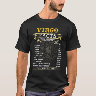 Camiseta Virgo Hechos Zodiac Rótulos Divertidos Regalos de