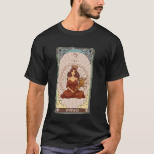 Camiseta Virgo Horóscopo Carta Tarot Símbolo Zodiaco Virgo