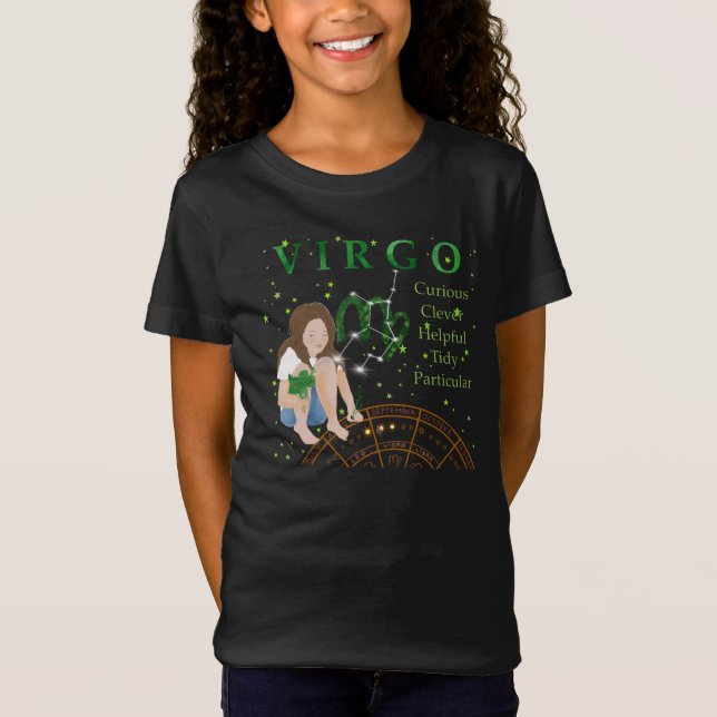 Camiseta Virgo Kid Zodiac Traits  T-Shirt (Anverso)
