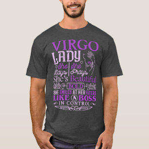 Camiseta Virgo Lady Shirt Astrología Zodiac Rótulo Virgo Mu