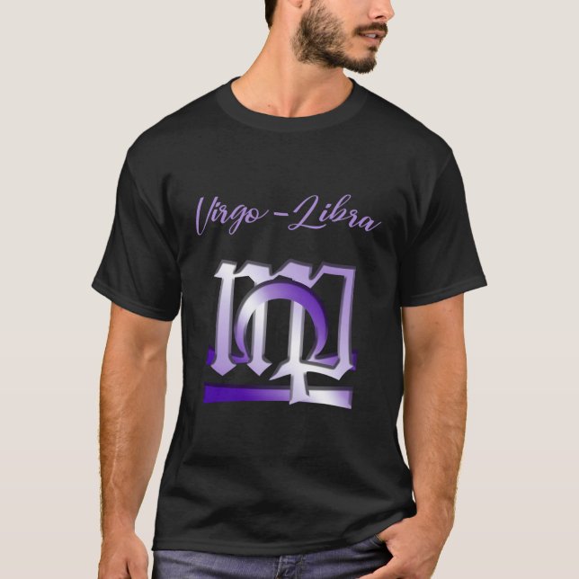 Camiseta Virgo Libra Cusp Zodiac Horoscopio (Anverso)
