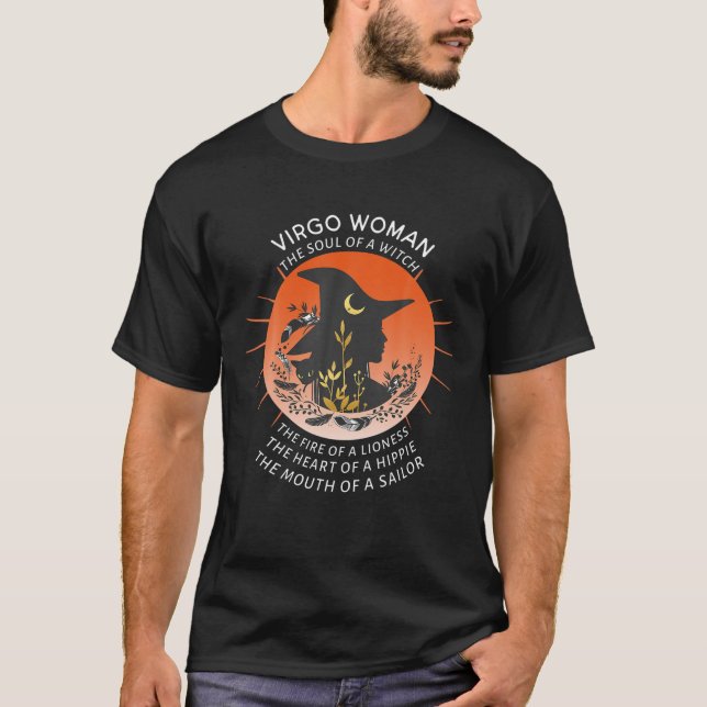Camiseta Virgo Mujer Zodiac - Alma De Boca De Bruja De Sa (Anverso)