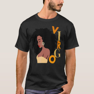 Camiseta Virgo Mujeres Cumpleaños Melanin Zodiac Nacidas Ag