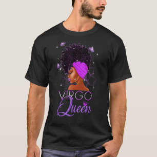 Camiseta Virgo Púrpura Reina Afroamericana Agosto S