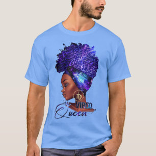 Camiseta Virgo Queen Afro Melanin Chica Regalo de cumpleaño