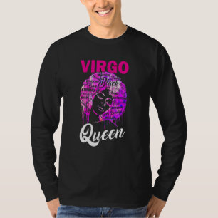 Camiseta Virgo Reina Mujer Negra Afro Cabello Natural Afric