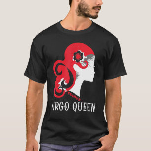 Camiseta Virgo Reina Zodiac Rótulo Astrología Feliz cumplea