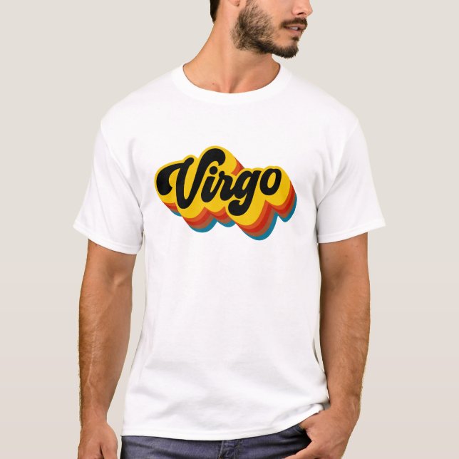 Camiseta Virgo retro del vintage (Anverso)