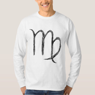 Camiseta Virgo. Rótulo de la astrología del zodiaco. Negro
