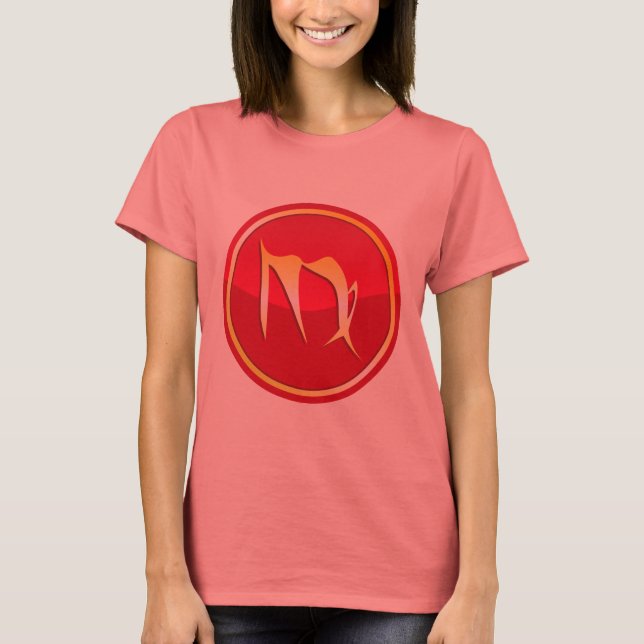 Camiseta Virgo - Rótulos zodiacos (Anverso)