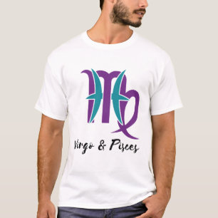 Camiseta Virgo y Pisces Parejas Astrología Zodiaca