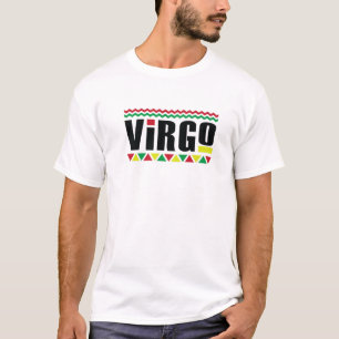 Camiseta Virgo Zodiac Afro African Style Retro Vintage Asto