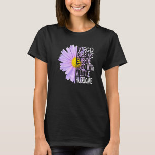 Camiseta Virgo Zodiac cumpleaños Flor Daisy Aster Cute Coto