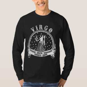 Camiseta Virgo Zodiac Nacimiento Rótulo 1
