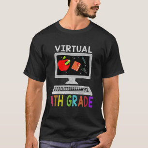 Camiseta Virtual 4º Grado Grado Gracioso Aprendiendo De Nue