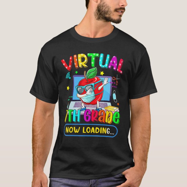 Camiseta Virtual 7º Grado Ahora Cargando Máscara De Apple D (Anverso)