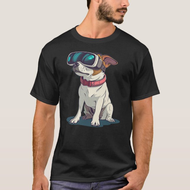 Camiseta Virtual Reality Dog Graphic for an Amazing Style (Anverso)