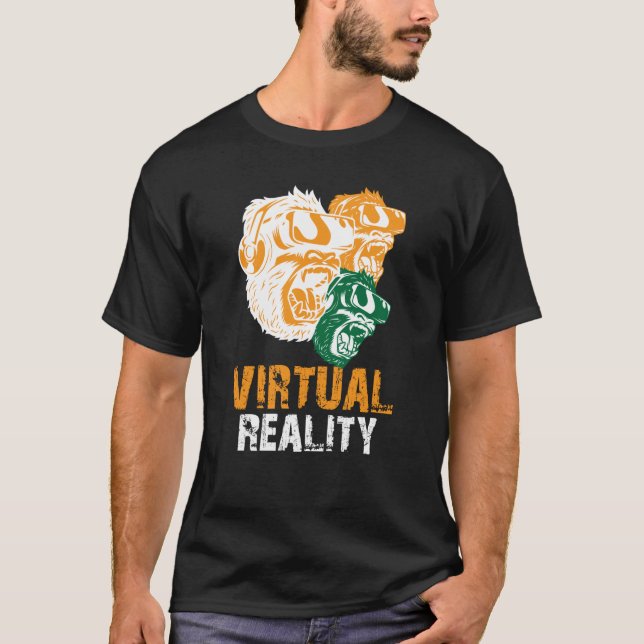 Camiseta Virtual Reality VR Games Gaming Player Monkey Ape (Anverso)