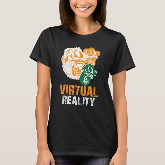Camiseta Virtual Reality VR Games Gaming Player Monkey Ape (Anverso)
