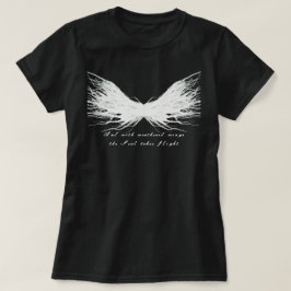Camiseta Virtudes Alas Blancas Abstractas Arte de Tinta Alc